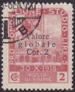 Fiume 1919 Sc 82 used first overprint