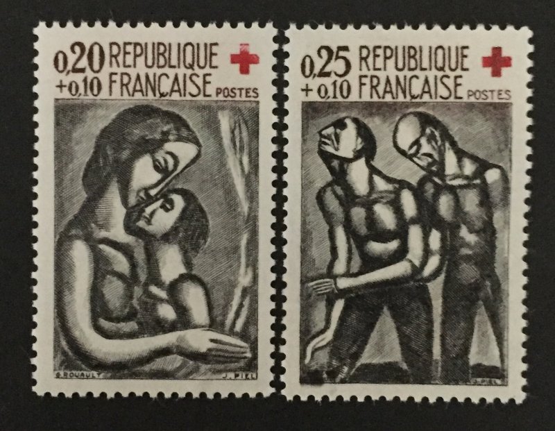 France 1961 #B356-7, Paintings, MNH.