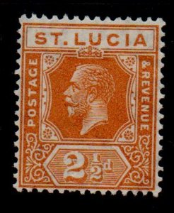 St Lucia Sc 82 1924 2 1/2 d orange George V stamp mint mint