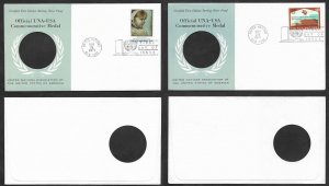 SD)1971 UNITED NATIONS 2 FIRST DAY COVERS, UN ASSOCIATION WITH THE UNITED STATES