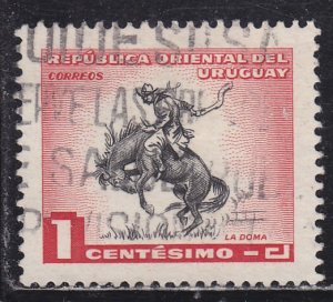 Uruguay 606 Gaucho Breaking In A Horse 1954