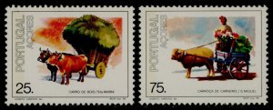 Portugal Azores 361-2 MNH Ox Cart, Ram Cart