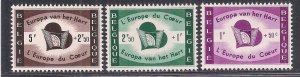 BELGIUM SC# B638-40   FVF/MOG  1959