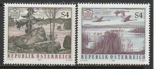 1984 Austria - Sc 1283-4 - MNH VF - 2 single - Nature Parks
