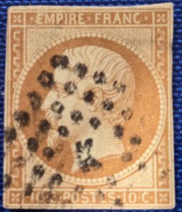 France-Scott #14c, Used, Emperor Napoleon III, CV $19.00
