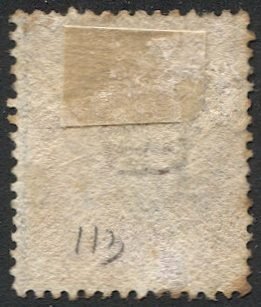 GB 1864 1d  Penny Red Used, Sc 33 L-H, Plate 113 F, #448 of Wexford, Ireland