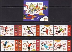 Cuba year 2018 stamps Sports – Soccer World Cup in Russia MNH
