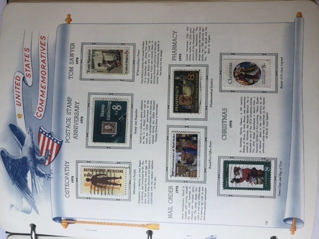 Postage Stamps Of The United States 1970-1979 Lots Of Stamps In Book With Case