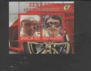 MALAWI  2008  FERRARI TEAM CHAMPIONS   MINT VF NH  O.G  CTO S/S (MAL4  )