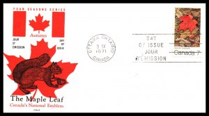 Canada 537 Maple Leaf Cole Cover Pencil FDC