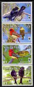 SEYCHELLES - 2008 - Aldabra Drongo - Perf 4v Strip - Mint Never Hinged