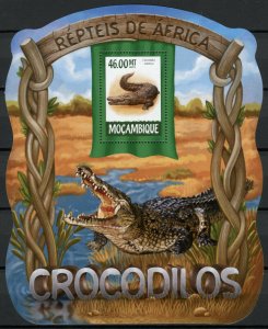 Mozambique Reptiles Stamps 2015 MNH Crocodiles Nile Crocodile Fauna 1v S/S II