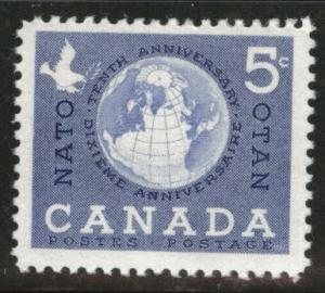 CANADA Scott 384 MNH** 1959 Nato globe stamp CV$0.30