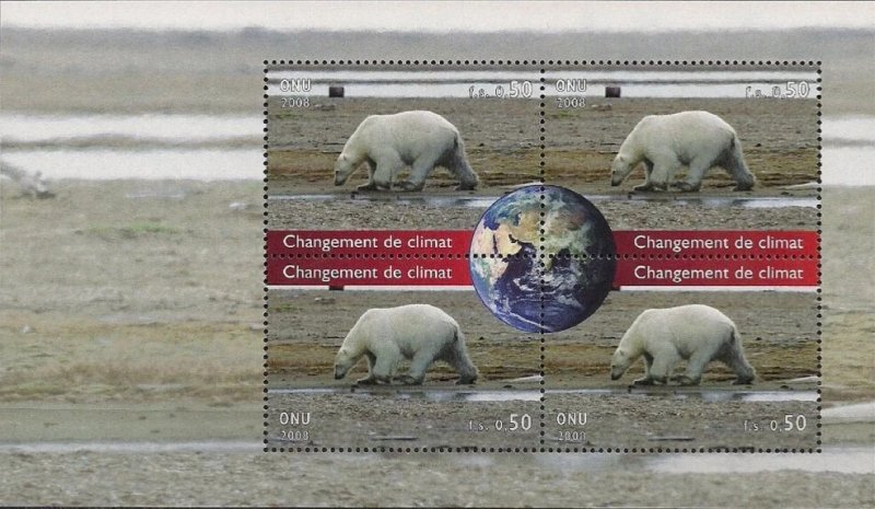 UN Geneva stamps 2008 ☀  Climate Change Shell Desert  booklet ☀ MNH **