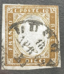 AlexStamps SARDINIA #11 FVF Used Genuine, SON