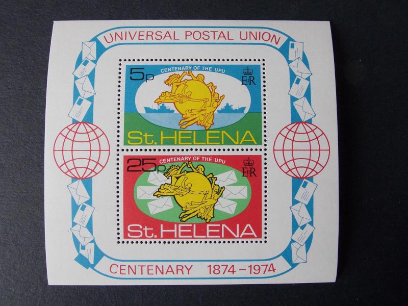 1974 UPU Centenary MNH Miniature Sheet from St. Helena