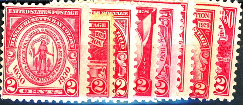 U.S. #657, 680-683, 688-690 MINT MIXED CONDITION