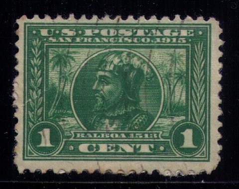 US SCOTT #397 USED 1c GREEN VF