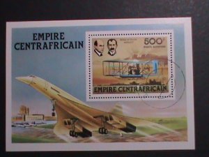 ​CENTRAL AFRICA-1978 WRIGHT BROTHERS & HIS PLANE CTO S/S-VERY FINE