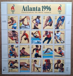 United States #3068 32c 1996 Summer Olympic Games MNH pane of 20 (1996)