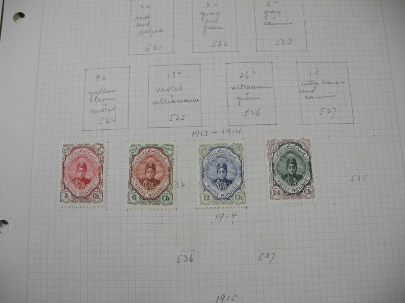 PERSIA, Excellent Stamp Collection hinged on pages