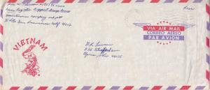 United States Vietnam War Soldier's Free Mail 1967 U.S. Navy Br. Force Logist...