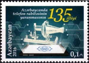 Azerbaijan 2016 MNH Stamp Telephone Physics