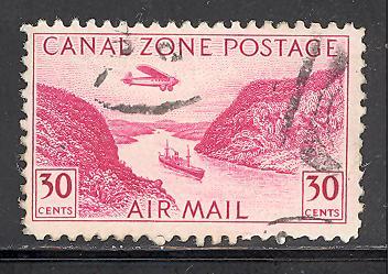 Canal Zone C12 used SCV $ 1.00 (RS)