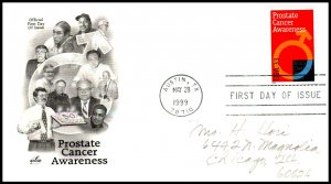 US 3315 Prostate Cancer Artcraft Pencil FDC