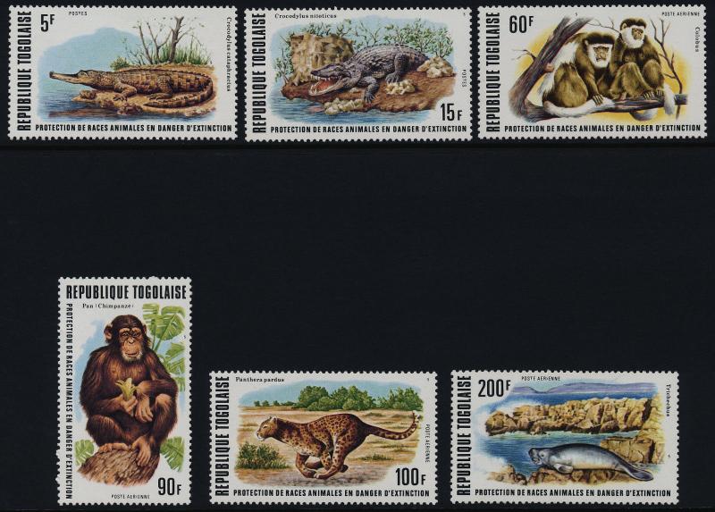 Togo 960-1, C317-20 MNH - Crocodile, Chimpanzee, Leopard, Manatee