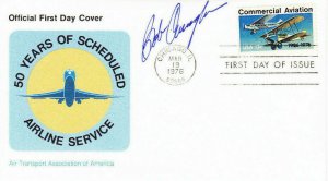 Signed USPS 1st Day Ceremony Program #1684 Commercial Aviation FDOI 1976