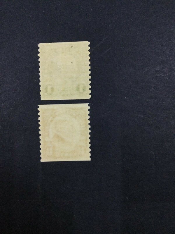 MOMEN: US STAMPS #597,598 MINT OG H LOT #49273