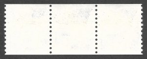 Doyle's_Stamps: MNH 1992 Strip of 3 29c Plate #6 Coil Issues, Scott #2609**