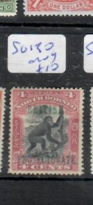 NORTH BORNEO 4C MONKEY  BP    SG 130    MOG    P0224A  H