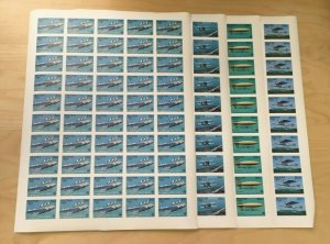 SPECIAL LOT Bhutan 1983 386-9 - Manned Flight - 50 Sets of 4v - IMPERF Sheets