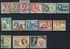 SOUTHERN RHODESIA 1953 QEII PICTORIAL SET USED
