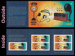 Canada 3244-3245 3245b History of Radio P booklet 10 MNH 2020