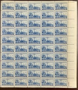 1007 American Automobile Association 50th Anniversary MNH 3 c Sheet of 50  1952