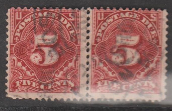 U.S. Scott #J48 Postage Due Stamp - Used Pair - IND