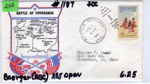 #1187, FDC, A. BOERGER, CV=$7.50, (2012)