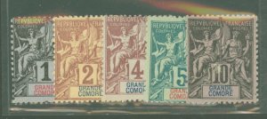 Comoro Islands (includes Grand Comoro) #1-5  Single