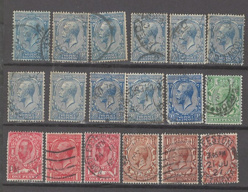 COLLECTION LOT # 3055 GB 18 STAMPS 1911+ CV+$50 CLEARANCE