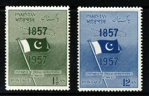 PAKISTAN 1957 Centenary of Indian Mutiny Set SG 90 & SG 91 MINT