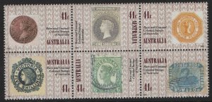 AUSTRALIA, 1180  MNH BLOCK OF 6