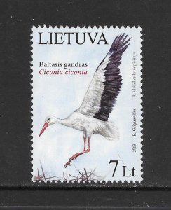 BIRDS - LITHUANIA #996 WHITE STORK MNH