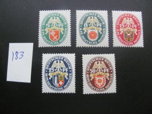 Germany 1929 MNH  SC B28-B32 SET XF 240 EUROS (183)