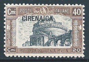 Cyrenaica #B13 MH 40c+20c Italian St. Angelo Castle Issue Ovptd. Cirenaica