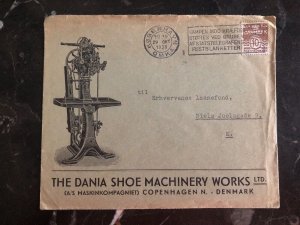 1938 Copenhague Denmark Commercial Cover The Dania Shoe Machinery