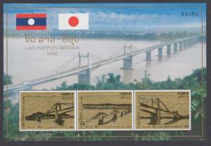 Laos Sc 914, 1472A, 1629a MNH. 1989-2004 Souvenir Sheets, 3 different, fresh