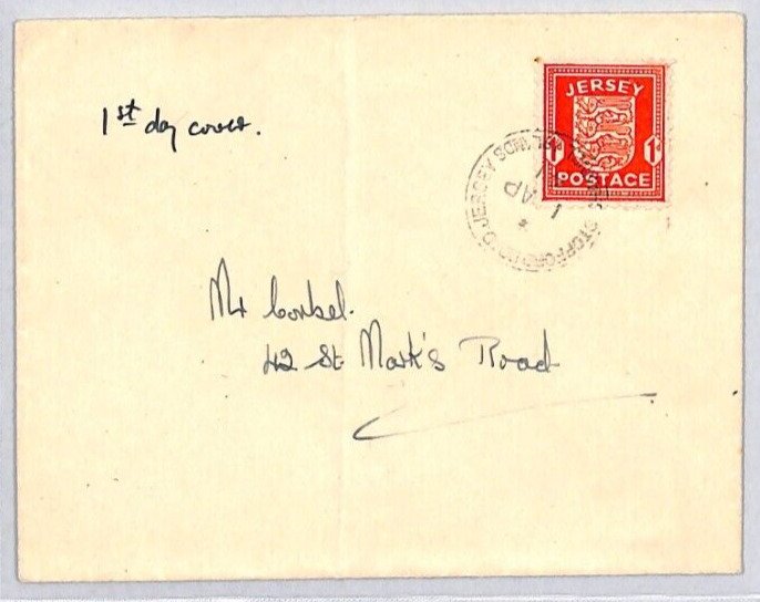 GB Channel Islands JERSEY FDC WW2 *Stopford Rd* CDS 1941 First Day Cover ZJ86